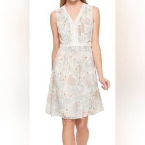 Tommy Hilfiger Cream Floral Midi Dress NWOT